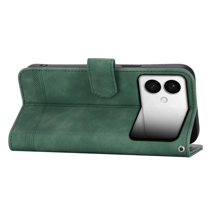 DIERFENG - DIERFENG Samsung Galaxy S26 Edge Plånboksfodral Konstläder - Grön