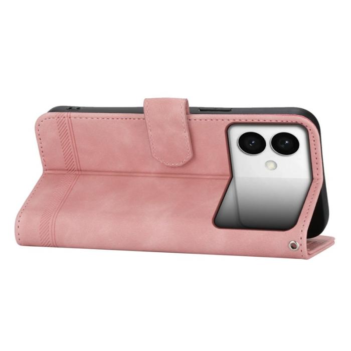 DIERFENG - DIERFENG Samsung Galaxy S26 Edge Plånboksfodral Konstläder - Rosa