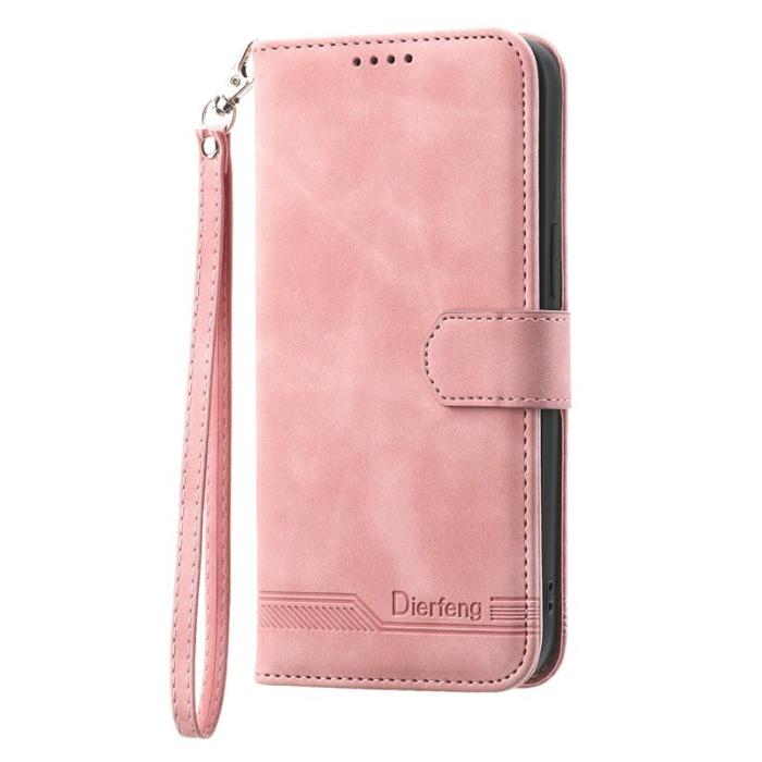 DIERFENG - DIERFENG Samsung Galaxy S26 Edge Plånboksfodral Konstläder - Rosa