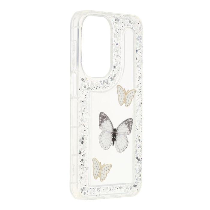 OEM - DIY Samsung Galaxy A35 5G Skal Glitter Epoxy Mjuk TPU - Vit