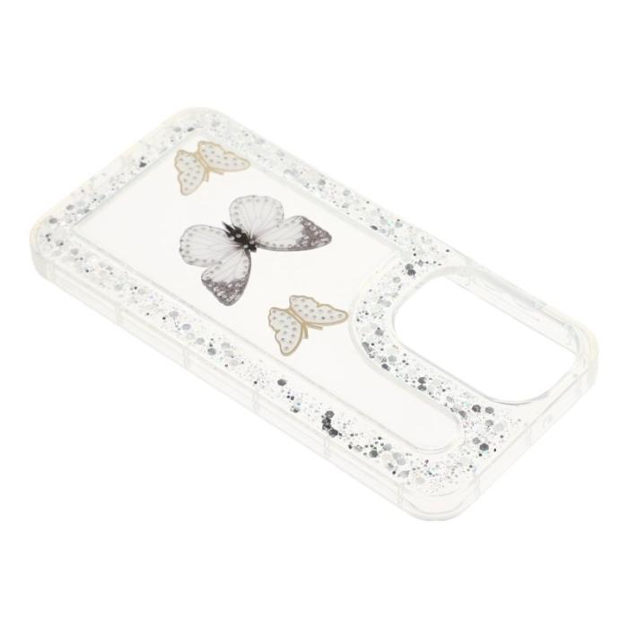 OEM - DIY Samsung Galaxy A35 5G Skal Glitter Epoxy Mjuk TPU - Vit