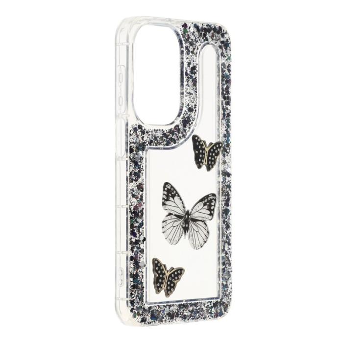 OEM - DIY Samsung Galaxy A55 5G Skal Glitter Epoxy Mjuk TPU - Svart