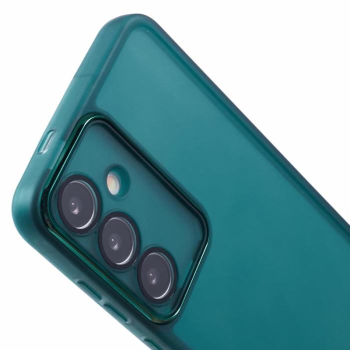 OEM - DKSM Samsung Galaxy A35 5G Skal TPU Electroplaterad - Transparent Armégrön