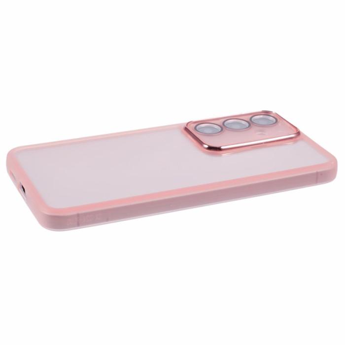 OEM - DKSM Samsung Galaxy A55 5G Skal TPU Electroplaterad - Transparent Rosa