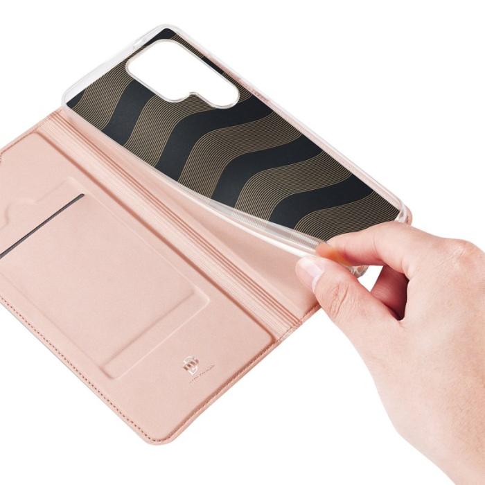 OEM - DUX DUCIS Samsung Galaxy S26 Ultra Mobilskal Äkta Läder Ställ - Rosa
