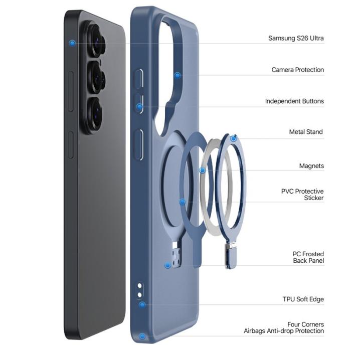Dux Ducis - DUX DUCIS Samsung Galaxy S26 Ultra Mobilskal PC TPU Matt - Blå
