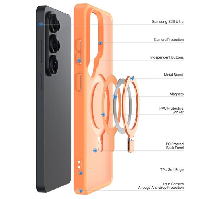 Dux Ducis - DUX DUCIS Samsung Galaxy S26 Ultra Mobilskal PC TPU Matt - Orange