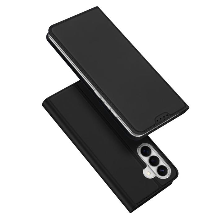 Dux Ducis - DUX DUCIS Samsung Galaxy S26 Plus Mobilskal Äkta Läder Ställ- Svart