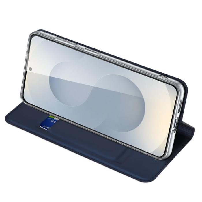 Dux Ducis - DUX DUCIS Samsung Galaxy S26 Plus Mobilskal Äkta Läder Ställfunktion - Blå