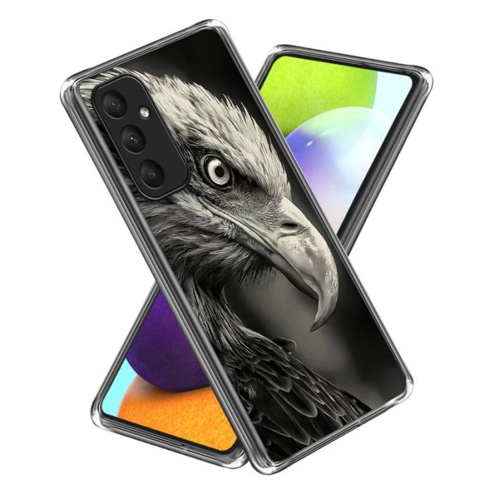 OEM - Eagle Samsung Galaxy A55 5G Skal TPU Flexibel - Mönstertryck - Svart