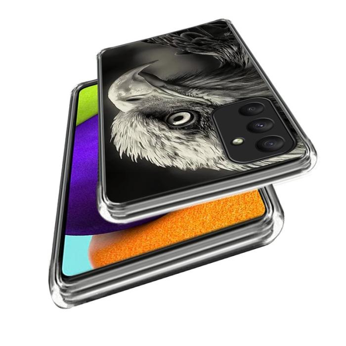 OEM - Eagle Samsung Galaxy A55 5G Skal TPU Flexibel - Mönstertryck - Svart
