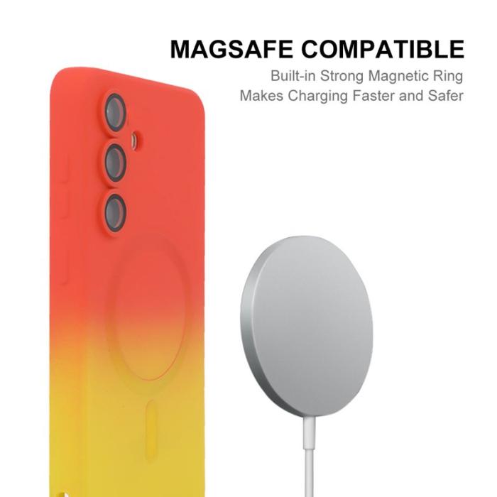 HAT PRINCE - ENAKY Samsung Galaxy A55 5G Skal Silikon Gradient Färg - Rosa+Blå