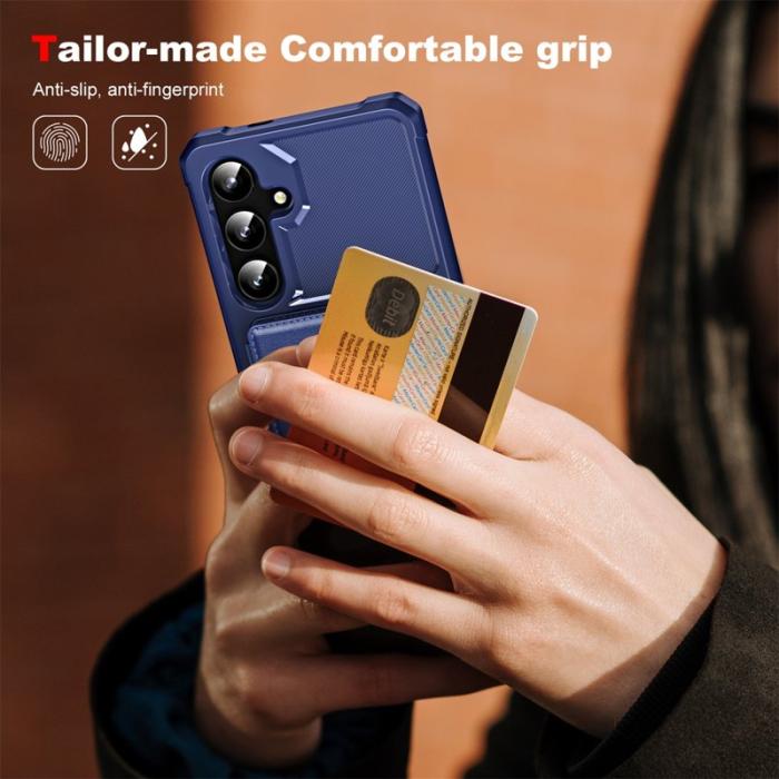 ENKAY - ENKAY Samsung Galaxy A55 5G Fodral KonstLäder + Plast - Svart