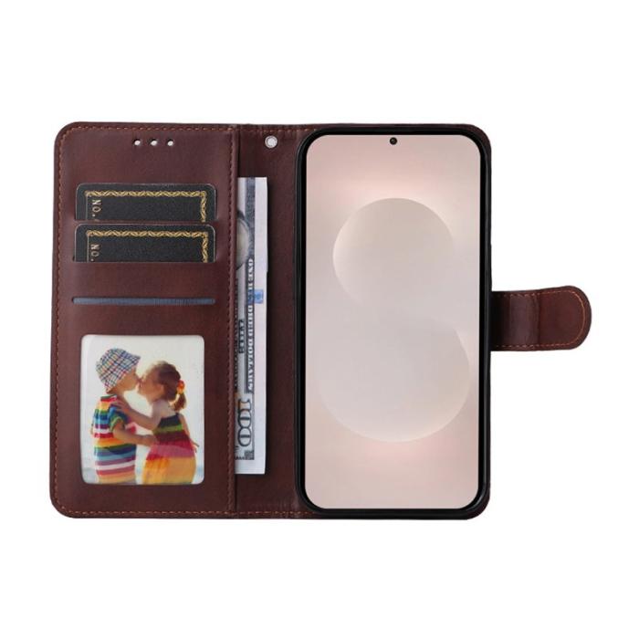 ENKAY - ENKAY Samsung Galaxy S26 Ultra Fodral Äkta Läder Ställ - Röd