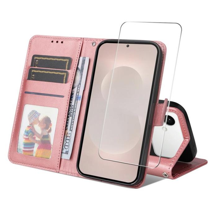 HAT PRINCE - ENKAY Samsung Galaxy S26 Edge Plånboksfodral Konstläder - Rosa