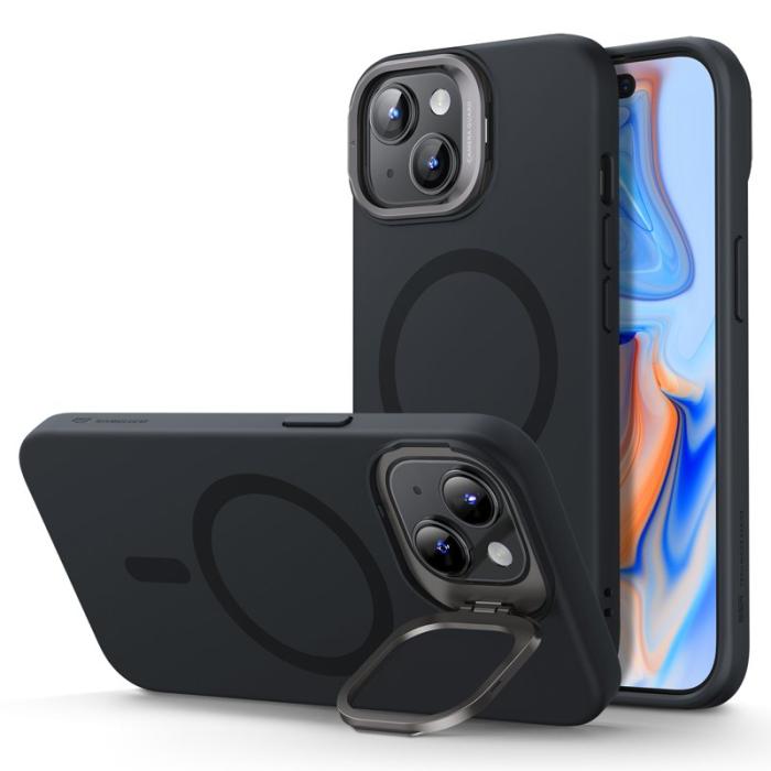 ESR - ESR iPhone 15 Skal Silikon+PC Militärklass Skydd - Svart