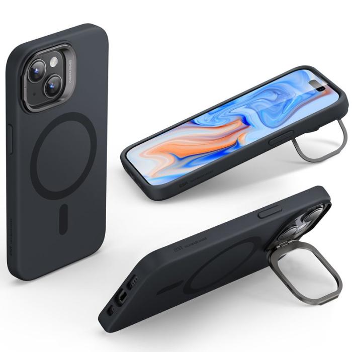 ESR - ESR iPhone 15 Skal Silikon+PC Militärklass Skydd - Svart