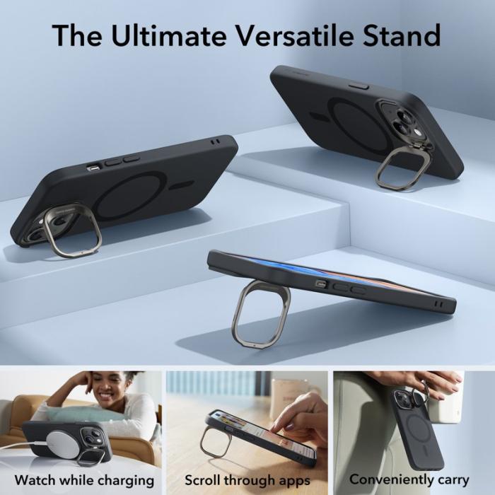 ESR - ESR iPhone 15 Skal Silikon+PC Militärklass Skydd - Svart