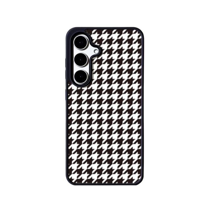 OEM - EYCASE Samsung Galaxy S26 Skal TPU + Akryl Magnetiskt - Svart Vit Houndstooth