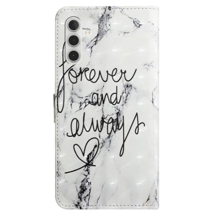 OEM - Forever and Always Samsung Galaxy A55 5G Plånboksfodral Konstläder - Mönstrad