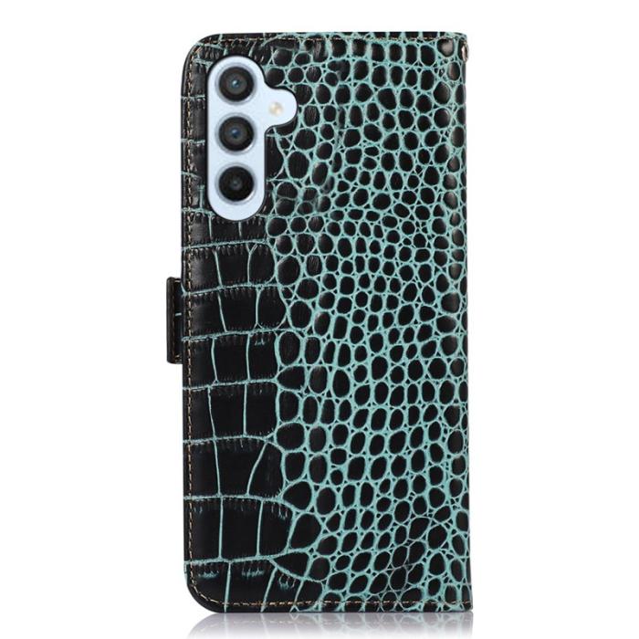 OEM - Genuine Cow Samsung Galaxy A55 5G Plånboksfodral Äkta Läder - Grön