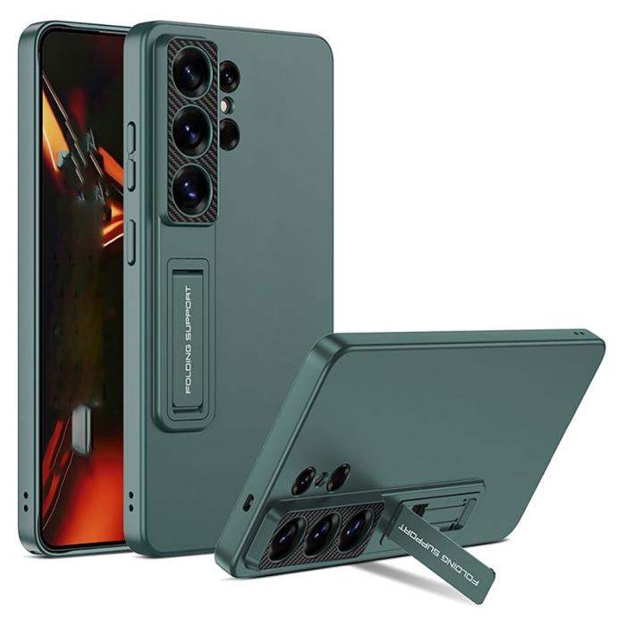 GKK - GKK Samsung Galaxy S26 Ultra Mobilskal Slim Kickstand Plast - Grön