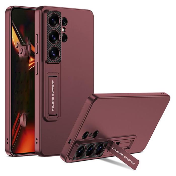 GKK - GKK Samsung Galaxy S26 Ultra Mobilskal Slim Kickstand Plast - Röd