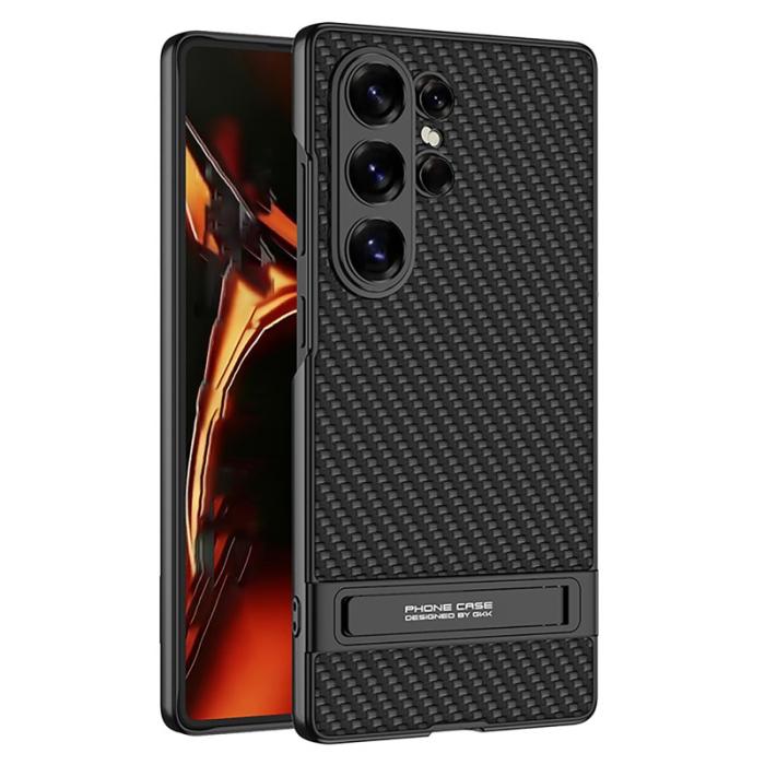 GKK - GKK Samsung Galaxy S26 Ultra Mobilskal Slim Kickstand PC + PU - Svart