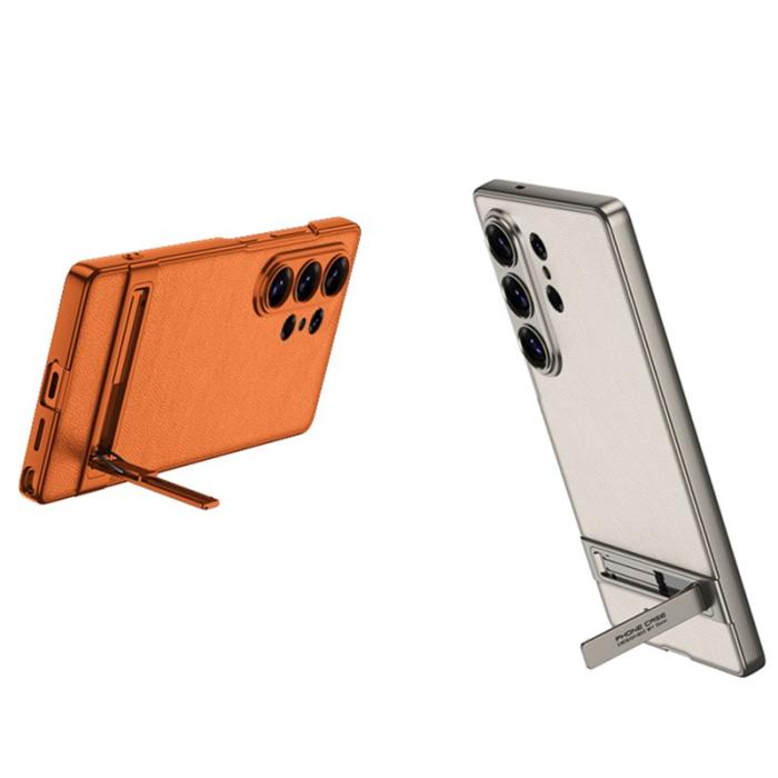 GKK - GKK Samsung Galaxy S26 Ultra Mobilskal Slim Kickstand PC + PU - Lila