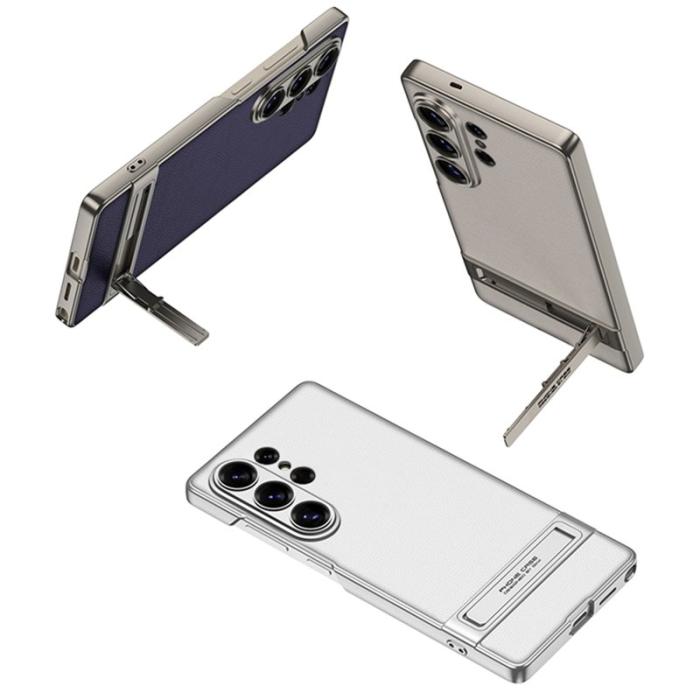 GKK - GKK Samsung Galaxy S26 Ultra Mobilskal Slim Kickstand PC + PU - Grå