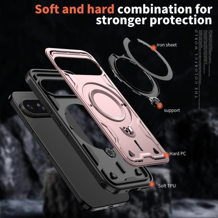 N/A - Google Pixel 10/10 Pro Skal Plast MagSafe Militärt Skydd - Roséguld