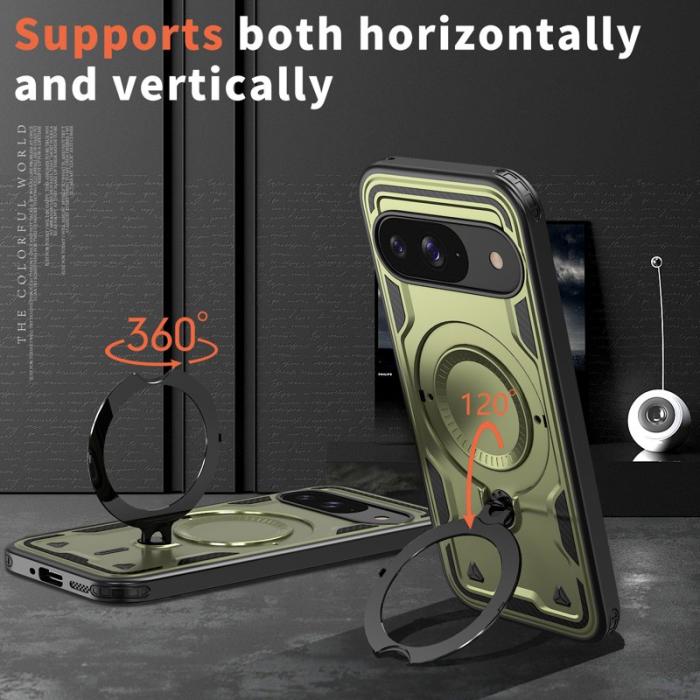 N/A - Google Pixel 10/10 Pro Skal Plast Militärt Skydd - Olivgrön