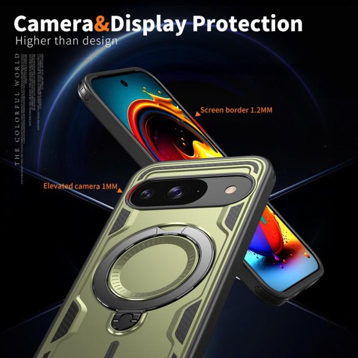 N/A - Google Pixel 10/10 Pro Skal Plast Militärt Skydd - Olivgrön