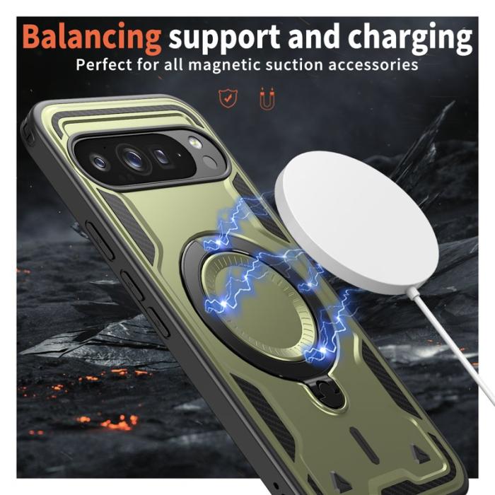 N/A - Google Pixel 10 Pro XL Skal Plast Militärt Skydd - Olive Green