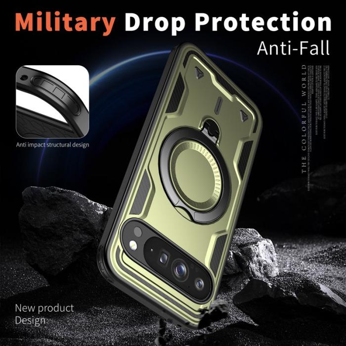 N/A - Google Pixel 10 Pro XL Skal Plast Militärt Skydd - Olive Green