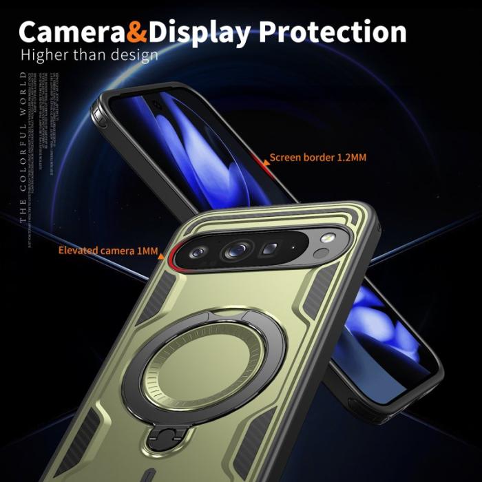 N/A - Google Pixel 10 Pro XL Skal Plast Militärt Skydd - Olive Green