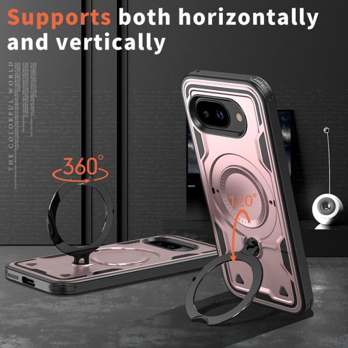 N/A - Google Pixel 9a Skal Militärt Skydd PC + TPU - Roséguld