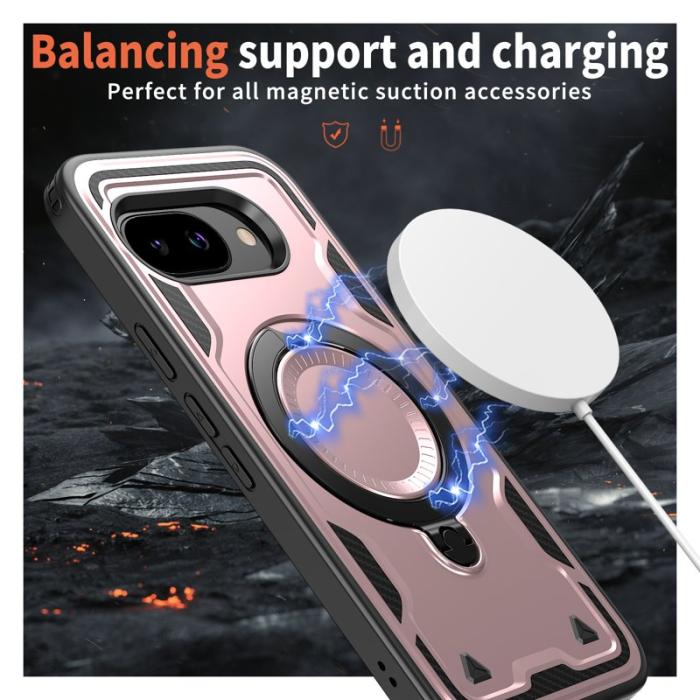 N/A - Google Pixel 9a Skal Militärt Skydd PC + TPU - Roséguld