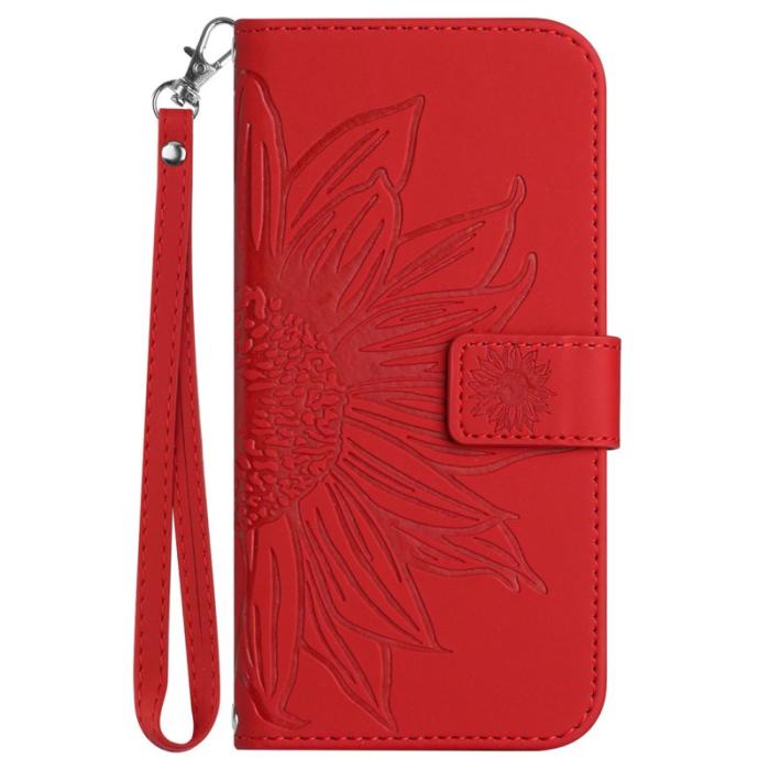 OEM - HT04 Samsung Galaxy A55 5G Plånboksfodral Konstläder - Röd