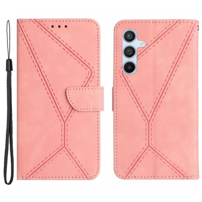 OEM - HT05 Samsung Galaxy A55 5G Plånboksfodral Konstläder - Rosa