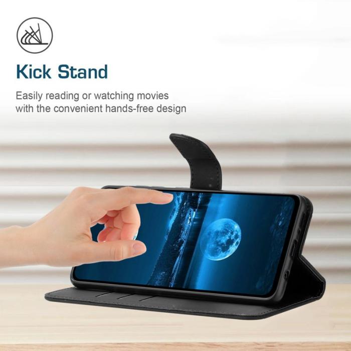 OEM - HT05 Samsung Galaxy A55 5G Plånboksfodral Konstläder - Svart