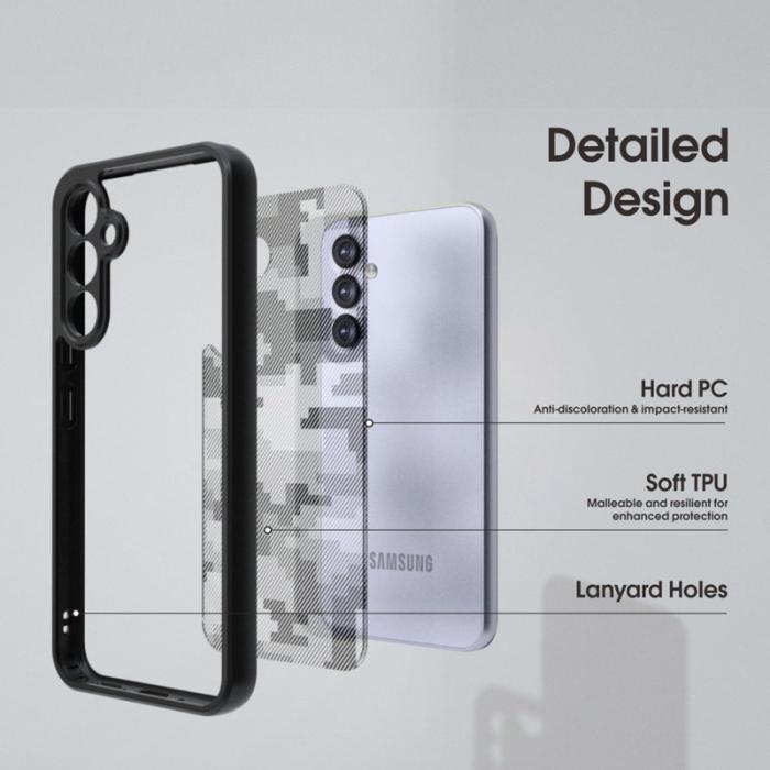 IBMRS - IBMRS Samsung Galaxy A35 5G Skal Stöttålig Hybrid Hård Plast - Kamouflage
