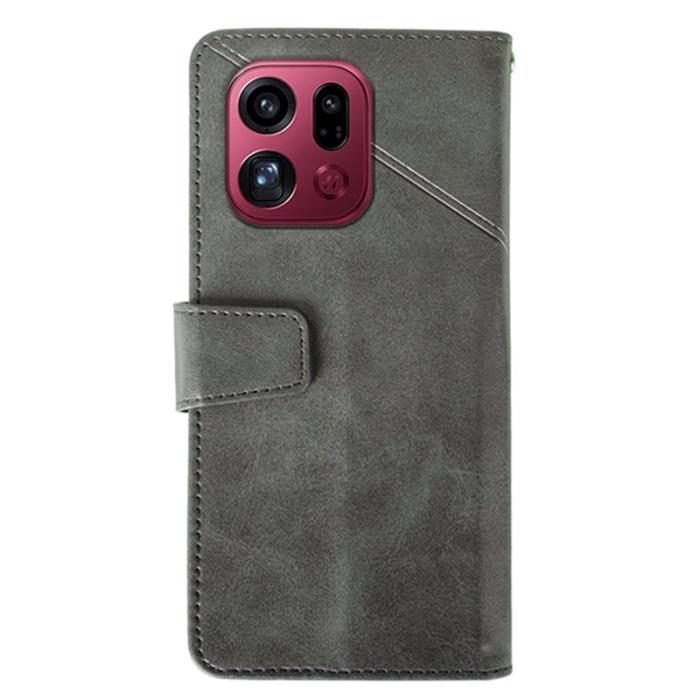 IDEWEI - IDEWEI Oppo Find X9 Pro Plånboksfodral Konstläder - Grå