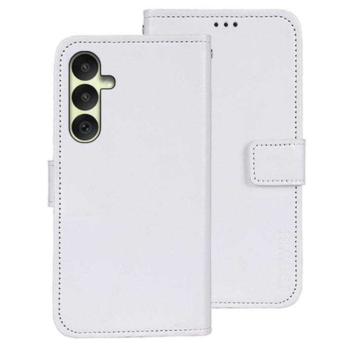 IDEWEI - IDEWEI Samsung Galaxy A35 5G Fodral Konstläder Flip Cover - Vit