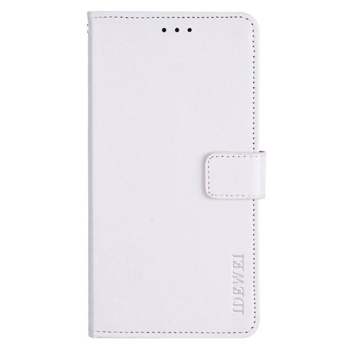 IDEWEI - IDEWEI Samsung Galaxy A35 5G Fodral Konstläder Flip Cover - Vit