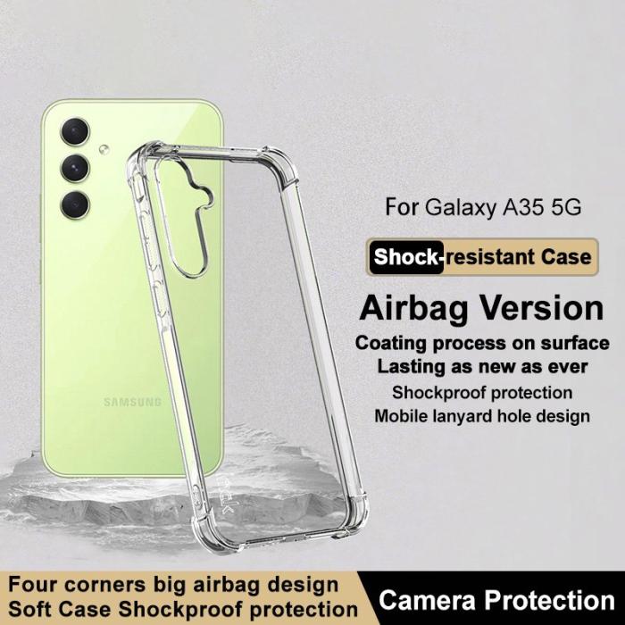 Imak - IMAK Samsung Galaxy A35 5G Skal Stöttålig TPU - Transparent