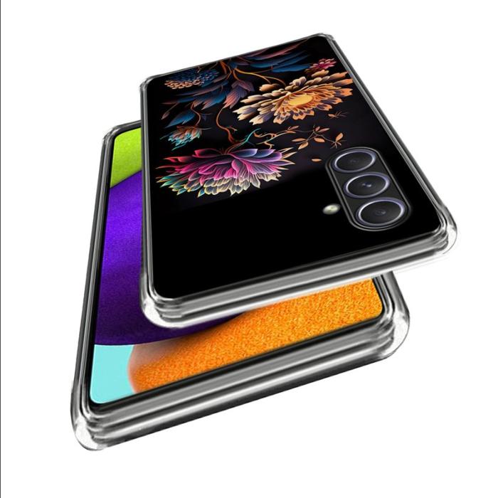 OEM - IMD Samsung Galaxy A55 5G Skal TPU Shockproof - Blomma