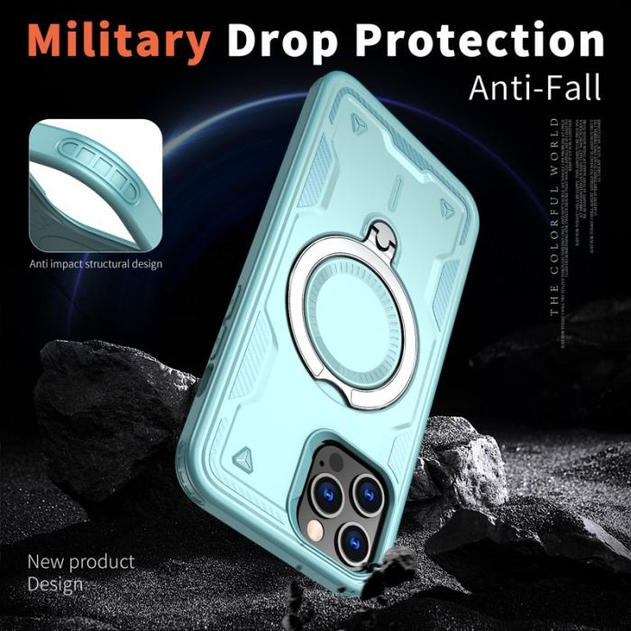 N/A - iPhone 13 Pro Max Skal Plast Militärskydd - Baby Blue