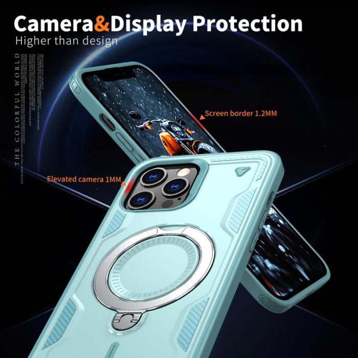 N/A - iPhone 13 Pro Max Skal Plast Militärskydd - Baby Blue