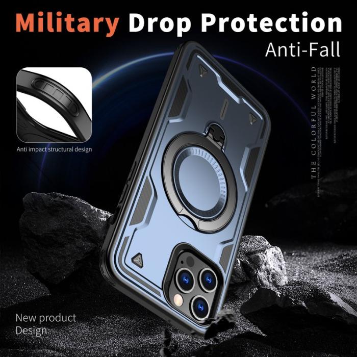 N/A - iPhone 13 Pro Max Skal Plast Militärskydd - Blå